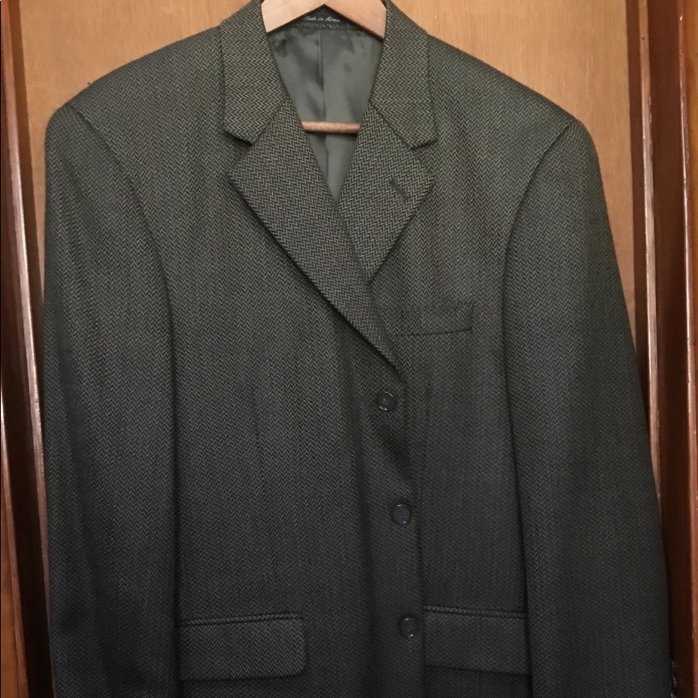 Andrew Fezza Mens Blazer Coat Wool 42S light worn.